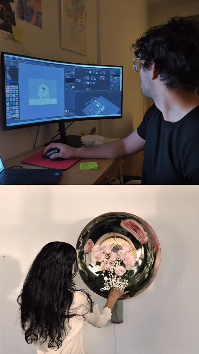 Render vs. Reality #industrialdesign #interiordesign #contemporarydesign #floraldesign