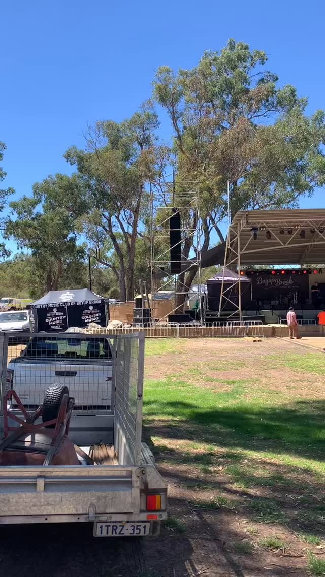 Soundcheck is in full swing at music park featuring @codeeleemusic Have you made it to town yet? The @boyupbrookcountrymusicmuster kicks off at 4:30pm! See you soon!