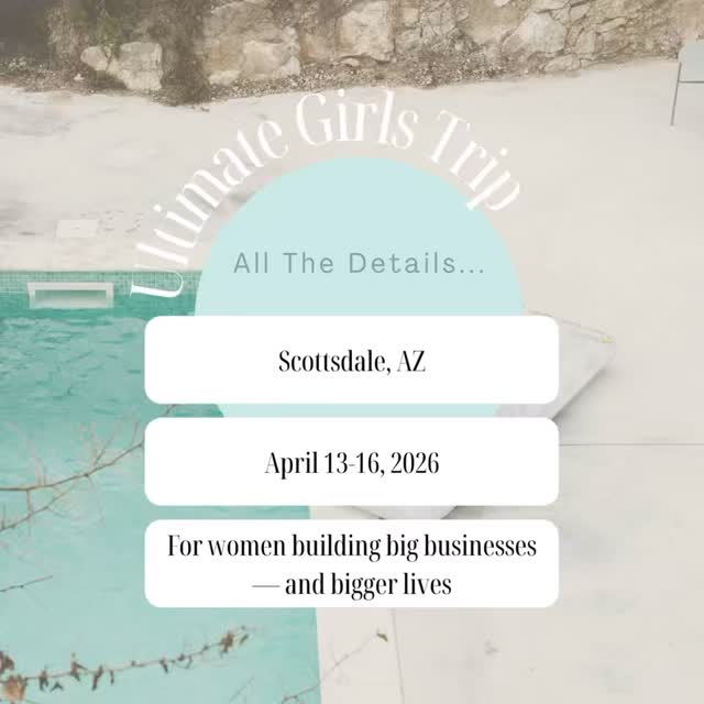 Imagine this…
You’re sitting poolside in Scottsdale
Drink in hand
Surrounded by women who get it.
This isn’t networking.
This is the weekend where:
You get clear
You make decisions
You map your next income level
In just 3 days, you walk away with more clarity than the last 3 years combined.
Welcome to the Ultimate Girls Trip.
Get your invite by joining the waitlist!
Link in bio.
#proofitspossiblepodcast #ultimategirlstrip #jamiefrancis #daylesheehanbritton