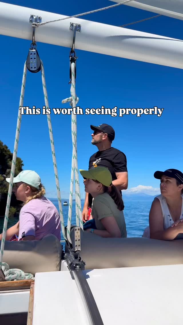 Photos are fine.
Seeing it from the water is better.
We’d love to share it with you.
Add this to your Taupō itinerary.
#SailBarbary #MaoriRockCarvings
Taupō must-do
Lake Taupō, New Zealand