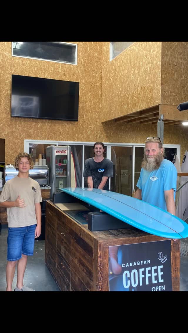 Koa Tarrant was lucky enough to walk away with the golden ticket in 2025, jagging himself the grand raffle prize off a new log donated by our major sponsor @carabinesurf . Shane and the team at Carabine worked their magic and created Koaâs dream longboard, the tried and tested The Sub model. This design is the most well-rounded and versatile of the Carabine Long Boards. Broad in the nose so itâs super easy to nose ride, this width continues through the centre, and with the narrowing pin tail, itâs extremely manoeuvrable. The Sub has 60/40 rails, Concave in the nose an almost flat centre, with a slight vee out the tail. Mostly ridden as a single fin, this board is the perfect if you only want to own one board. Performance nose rider.