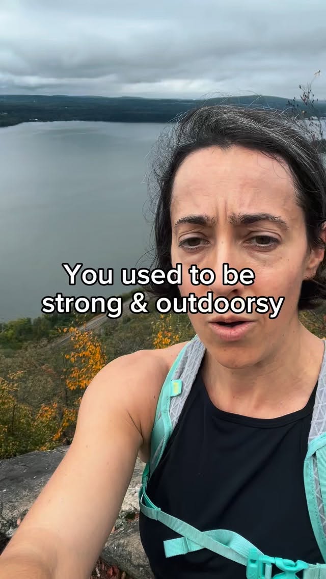 You’re not new to working out. You already know exercise helps your mood, your stress, your body.
But right meow?!
Life is loud. Your brain is maxed the F ouuuut. And workouts keep getting pushed to “later”.
So weeks on end maybe you’ve gotten some steps in and a few random stretch session or a group class ✔️. But the satisfying feeling of being in a groove, maybe not so much.
First off, that doesn’t mean you failed.
It means the structure that used to support your workout routine isn’t there anymore.
And when that base goes bye-bye, then everything feels heavier — decision fatigue central — so the hikes, stairs, hauling gear, even the idea of “getting back into shape” feels big, stressful and daunting.
So you put off planning for the spring campouts. Then the campsites fill up and you throw in the towel. Gah! What’s the point, anyway?
If this hit a nerve, stay close.
I’m building something for you, and we’ll start later this month 🌲