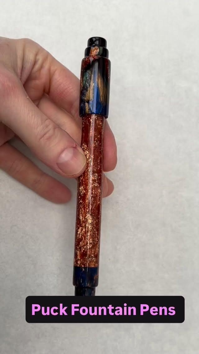 4 new Puck models heading to the website Monday at 8pm UK time.
This is a more unusual design and can be filled traditionally through the nib with the converter installed or the converter can be filled first.
#blackrobinpens #penmaker #fountainpencommunity #pensforsale #carolinapencompany