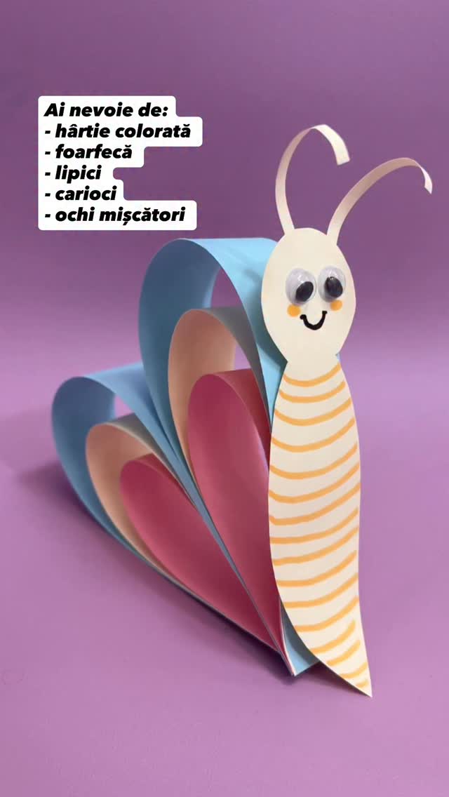 ✨ Un fluturaș colorat care aduce primăvara mai aproape!
În această activitate creativă, copiii realizează un fluturaș vesel din hârtie colorată, folosind plierea și lipirea. Este o activitate simplă și plăcută care stimulează imaginația și bucuria de a crea.
Ce dezvoltă această activitate:
• ✂️ motricitatea fină (pliere, lipire)
• 🎨 creativitatea și simțul estetic
• 🧠 atenția și concentrarea
• 🌸 interesul pentru natură și insecte
Materiale necesare:
• hârtie colorată
• ochișori mobili (opțional)
• lipici
• carioci sau creioane colorate
Activitatea este potrivită pentru acasă, grădiniță sau școală, poate fi adaptată ușor în funcție de vârstă și este perfectă pentru momentele de lucru liniștit.
#gradinitaonline #activitaticopii #activitatipentrucopii #kidsactivities #papercrafts