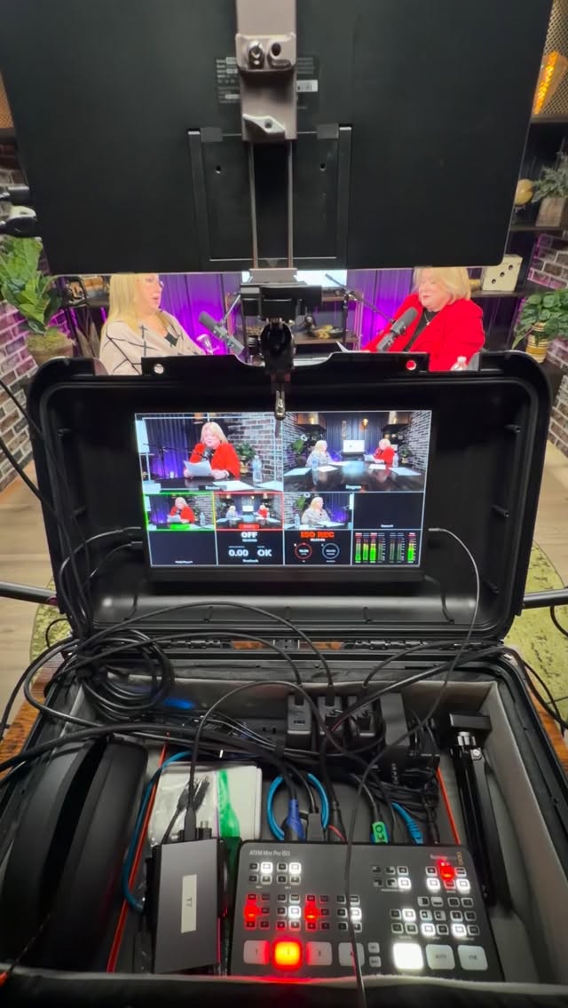 #bts of yesterday’s studio session. We filmed two podcasts back to back to launch the new Open Door HR Podcast! #podcaststudio