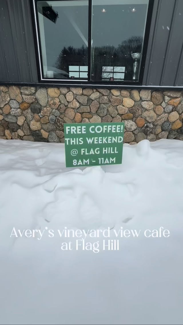Avery’s Vineyard View Café is officially OPEN 🤍
And to celebrate… FREE COFFEE this weekend only! ☕️✨
✔️ ALL coffee included — drip, lattes & more
📍 Sip + relax with gorgeous vineyard views
🕗 Join us tomorrow 8–11am
We’re officially open every weekend, 8–11am and can’t wait to welcome you in. Come grab a cup and soak it all in 🌿🍷
#Flaghill #averyscafe #leenh #newhampshire #coffeeislife