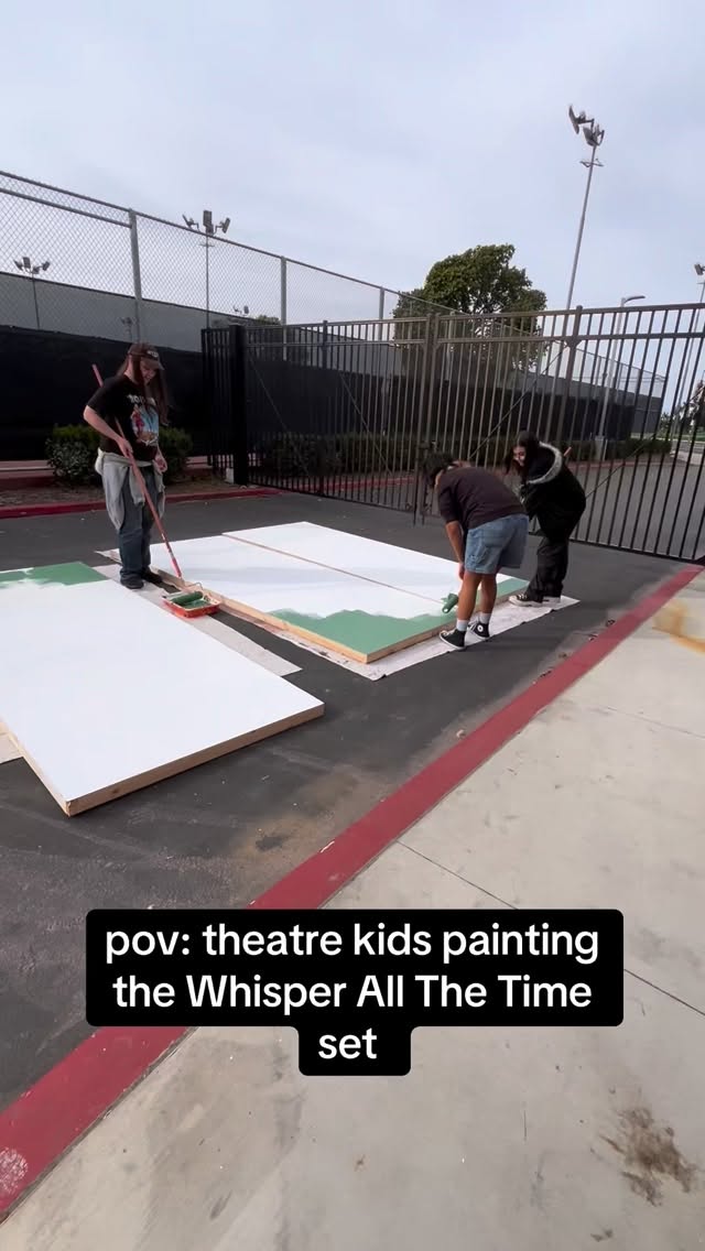 working hard to paint our set for Whisper All The Time! Get your tickets to see it!
-February 26-28-
#theatre #highschooltheatre #painting