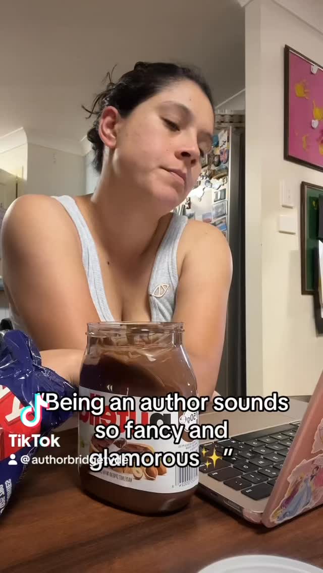 Yeah… it’s definitely all ✨glamour✨ once the kids are down and I finally have some time alone with my manuscript and my jar of Nutella 😂👍🏻 #indieauthor #authorlife #nutella #BookTok #authorsoftiktok