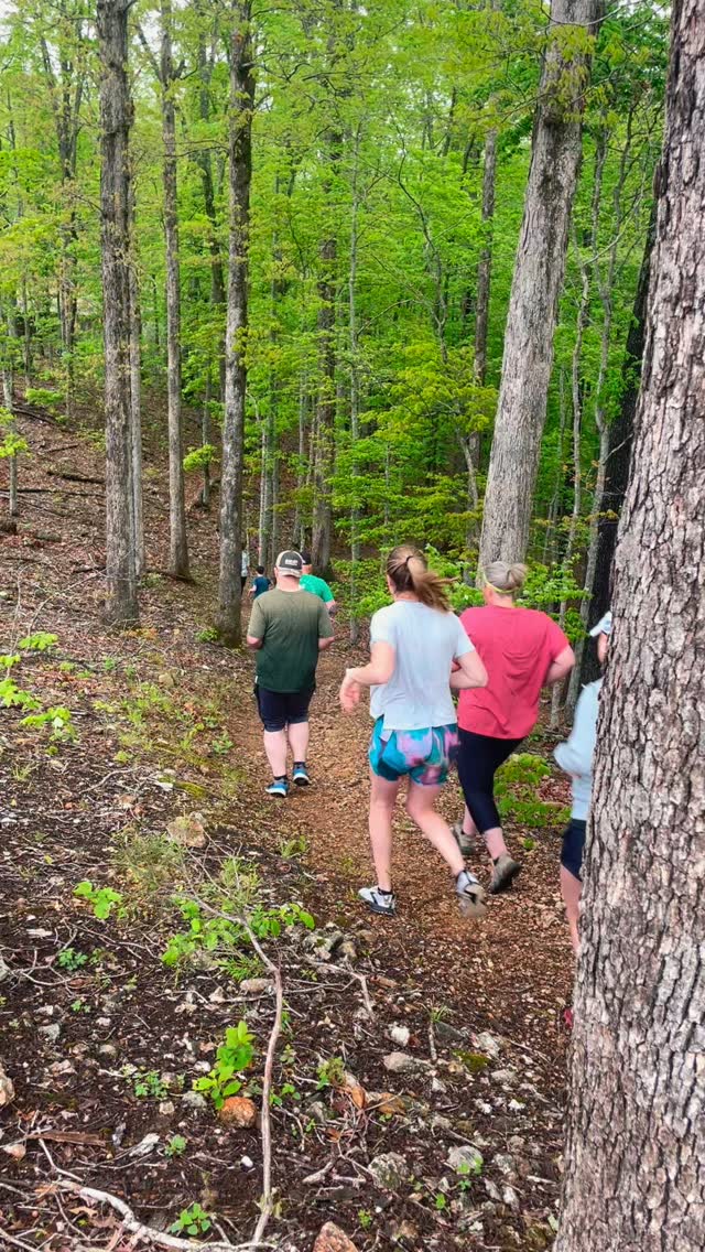 FOLLOW the LEADER never looked so good. 5.2.26 come play on the Ozark Trail at the Bluffs Trail Runs.