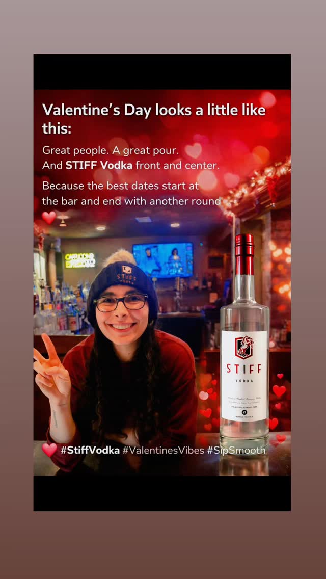 Sip some smooth STIFF Vodka @ La Bella Vita in Webster! Ready to serve up for your Valentine #stiffvodkaofficial #smootherthantherest #labellavita❤️