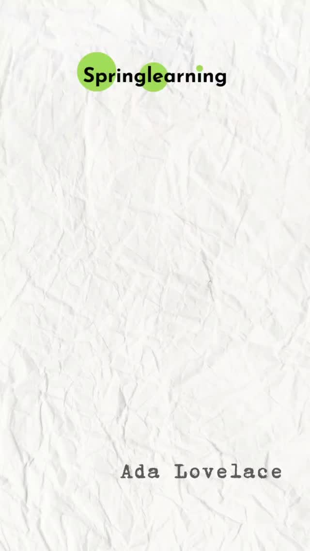 They taught her manners.
She taught the world how to code.
#ada #programming #history #springlearning #computerhistory