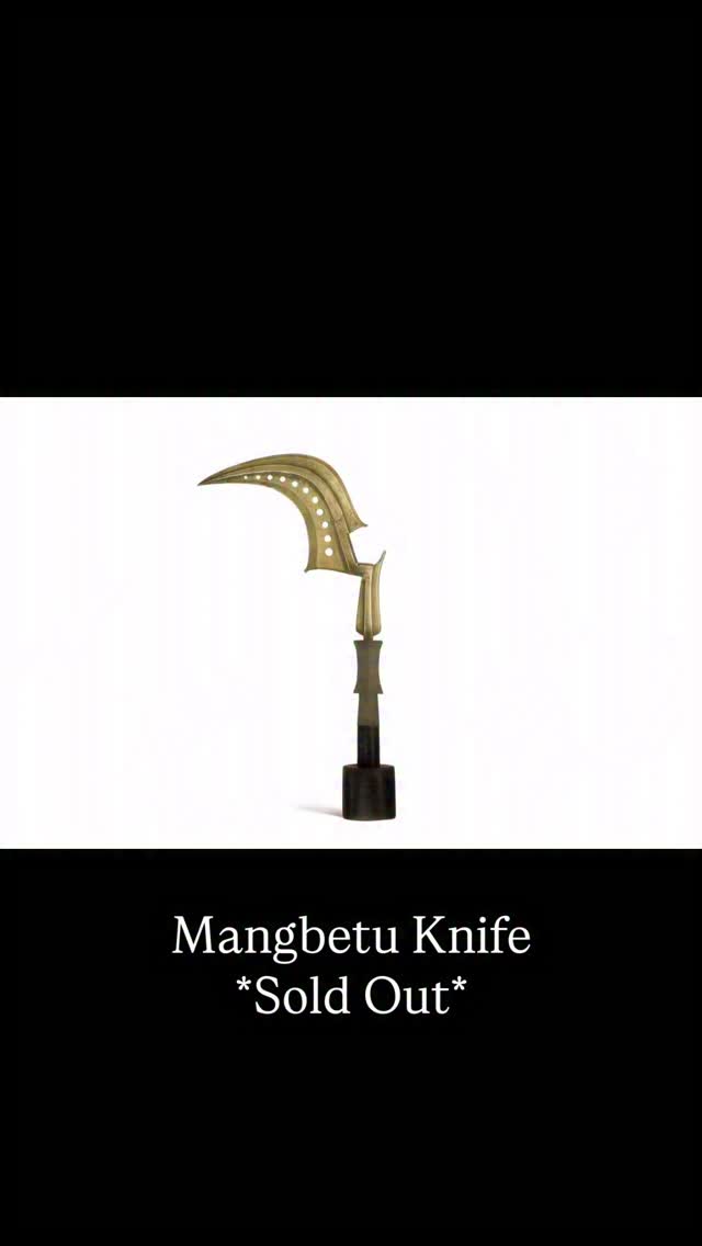 Mangbetu Knife, 2025 *Sold Out*
16.5” x 23.4”
Museum Art Paper - 300 gsm Moab Lasal Exhibition Luster
Edition 1 of 30
Signed, Dated and Numbered
A contemporary re-imagining of the historic Mangbetu
knife, this large-format print transforms a powerful African artifact into a refined visual statement. Rendered on premium Moab Exhibition Luster paper, the artwork balances rich detail with subtle sheen, enhancing depth, contrast, and texture. Available in two versions, a clean non-crystal edition that highlights form and silhouette, and a Swarovski crystal edition that introduces a luxurious, light-reflective accent. This piece bridges ancestral heritage and modern design, created to command presence in both private collections and curated interior spaces. #tribalart #africanart #africanweapons #tribalism #tribal