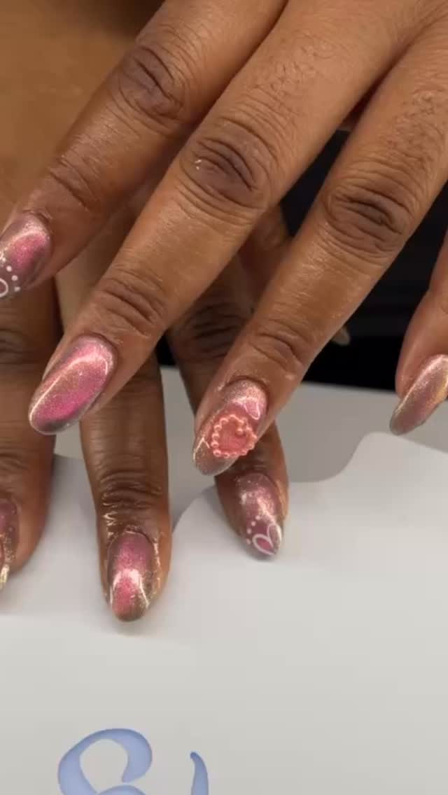 This set is giving romantic + luxe + obsessed 😍💅🏽 by Rae
From the glowing cat eye to the cutest charms, this is the perfect look for your Valentine’s plans ❤️
Whether it’s date night, Galentine’s, or self-love season, your nails need to match the moment 💌
⏰ February is booking FAST!
📲 Secure your Valentine’s appointment now before spots are gone.
#ValentinesNails #CatEyeNails #brownsugarnailspa #LuxuryNails #NailInspo