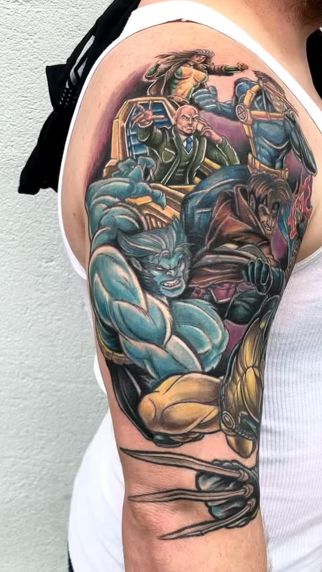 This X-men half sleeve has now turned into an X-men FULL SLEEVE. more videos to come
#xmen #marvel #marvelcomics
@luckysupplyusa @eternalink @truetubes @inkmaster @afterinked @afterinkedcolombia @electricgoldonparkblvd @kingpintattoosupply