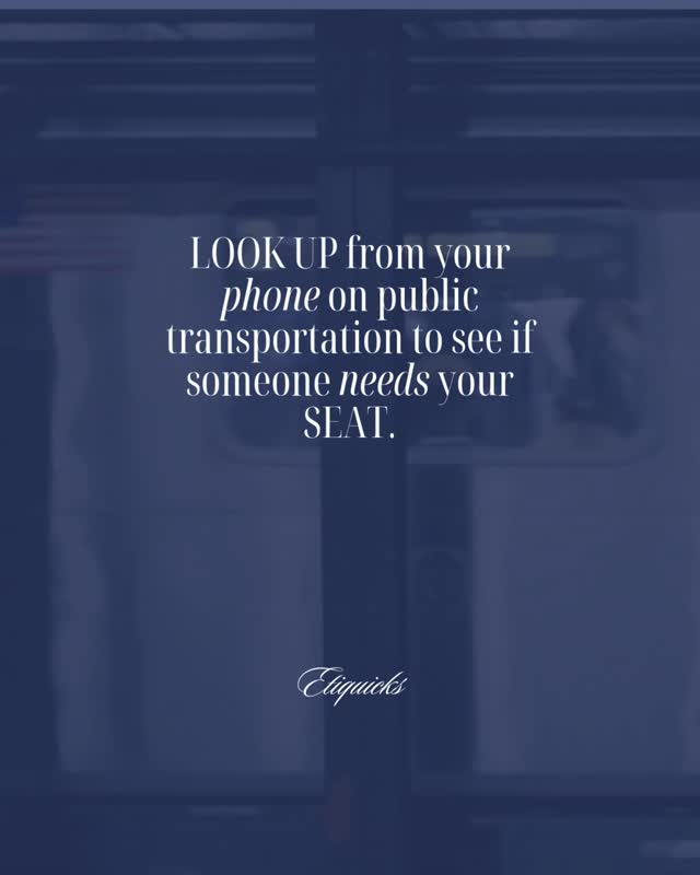 While it’s tempting to get lost in our phones when we’re on the go, whether we’re scrolling social media or indulging in my current obsession, Crossplay, which I highly recommend, it’s good to look up once in a while. You might notice someone who could use your seat more than you do.
Etiquicks: Social Solutions in a Snap
#Etiquicks #EverydayEtiquette #ThePoliteCompany