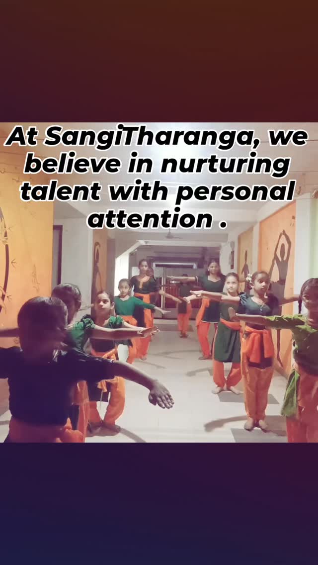 SangiTharanga Dance and Music School Surat
Our focus is on deep diving into the syllabus, ensuring every student masters every step and mudra. Brushing up skills, correcting mistakes, and making lessons interesting - that's the magic of a true teacher! #SangiTharanga #Bharatanatyam #PersonalAttention"