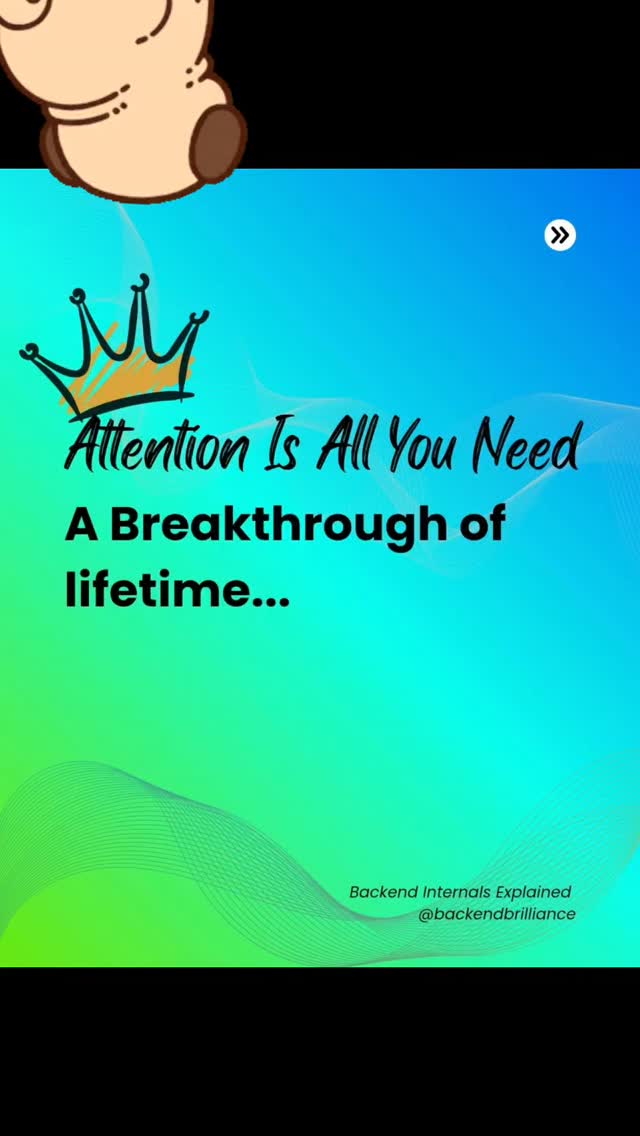Attention Is All You Need is a pivotal 2017 research paper that introduced the Transformer model,
a revolutionary neural network architecture that relies solely on self-attention mechanisms
instead of recurrent or convolutional layers, becoming the foundation for most modern Large Language Models (LLMs) like GPT and BERT.
This breakthrough enabled significant parallelization, faster training, and superior performance in natural language processing (NLP) tasks, fundamentally changing AI.
That's why all models sing "tera dhyan kidhar hai, Transformer tera hero idhar hai"
#transformer #neural #ai #attention #researchpaper