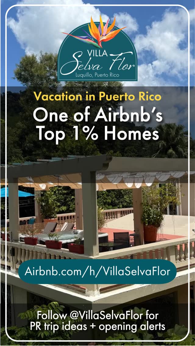One of Airbnb’s Top 1% Homes ✨
Turns out, guests really love this little corner of paradise.
📍 Luquillo, Puerto Rico | Top 1% of homes on Airbnb ⭐
Plan your escape → airbnb.com/h/villaselvaflor
#PuertoRico #PuertoRicoTravel #TopRatedStay #IslandEscape #VillaSelvaFlor