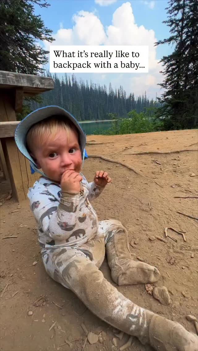 But you should still go 😂 it’s worth the messy memories. Honestly!
It’s hard and chaotic but these moments are fleeting and when you look back, those trips help shape you.
Nothing wrong with a little dirt either 😅
#backpackingbaby #backpacker #backpacking