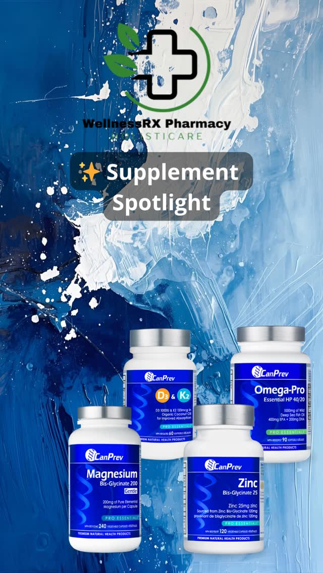 ✨ Supplement Spotlight: Top 5 Supplements Most Men Need
Men’s health isn’t just about workouts — it’s about foundations.
Here’s what we commonly recommend for men looking to support energy, hormones, heart health & stress resilience:
💪 Adult Multi – active B vitamins + essential minerals
☀️ D3 + K2 – immune, bone & cardiovascular support
🧠 Omega-3 – heart, brain & inflammation balance
🌙 Magnesium Bisglycinate – relaxation, recovery & sleep
🛡 Zinc Bisglycinate – immune + testosterone support
Not sure where to start? Let’s build a personalized plan.
📍 1-152 Holland St. E, Bradford
📞 905-775-7874
🌐 wellnessrxpharmacy.ca
#WellnessRXPharmacy #SupplementSpotlight #MensHealth #MensHealthMatters #BradfordOntario #IntegrativePharmacy #HolisticPharmacy #CanadianPharmacy #TestosteroneSupport #HeartHealth #MagnesiumBenefits #VitaminD3 #Omega3Benefits #ZincSupport