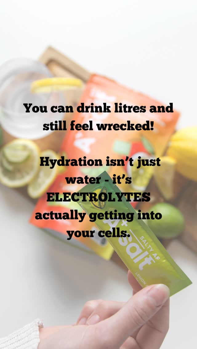 Water alone isn’t cutting it.
If you’re still tired, foggy, head-achey, crampy or moody…
it’s not dehydration - it’s electrolyte depletion.
You can drink litres and still feel wrecked.
Because hydration isn’t just water - it’s sodium, potassium and magnesium actually getting into your cells.
No salt = no absorption.
No absorption = no energy, no focus, no performance.
Stop just drinking water. Start hydrating with intention. 💧⚡️
A+Salt is built for heat👉 Built for humans.
#PrimalWellness #APlusSalt #Electrolytes