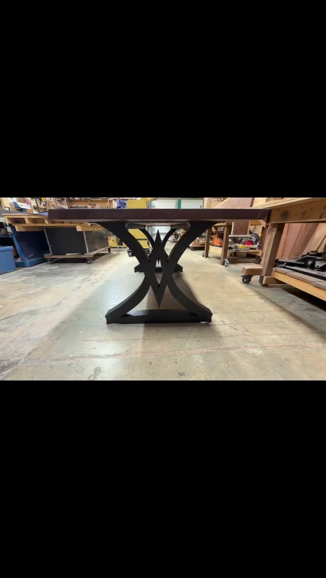 Custom Live Edge Sipo dining room table…. Come on by and let us help you with your next custom project.