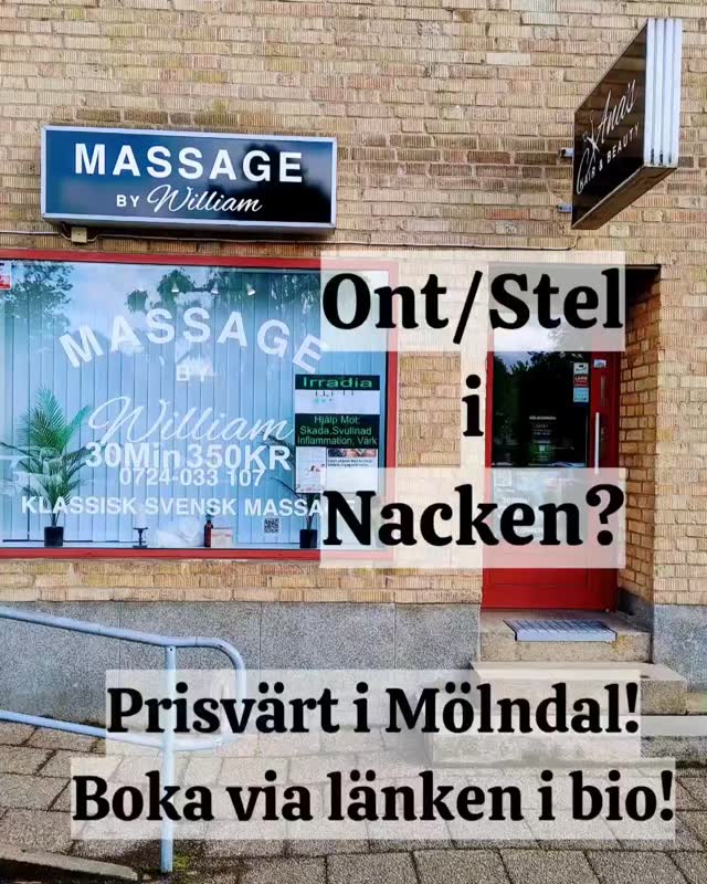 Effektiv Behandling mot Värk och stelhet i nacke mm. Prisvärt!
Boka/Läs mer i Bio.
#mölndal
#massagemölndal
#ontimölndal
#rehabmölndal
#rehabgöteborg