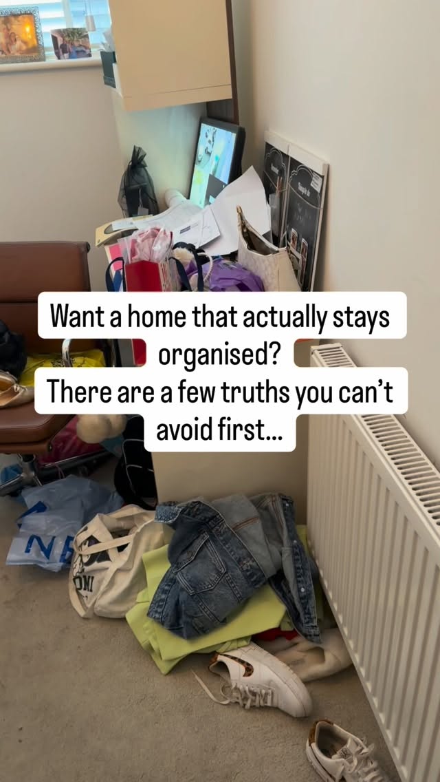 Let’s be honest, most homes aren’t disorganised, they’re overwhelmed.
Clutter happens when there’s no clear place for things to go. So they land on the nearest surface and stay there.
Tidying might make a room look better short term but organisation is what makes a home feel easier to live in. It’s the difference between constantly moving things around and actually knowing where they belong.
If your home feels full, it’s not a personal failure. Modern life brings more stuff, more paper, more laundry, more everything.
No amount of pretty boxes will create space if there’s simply too much competing for it.
And even the best set-up won’t run itself.
Groceries come in. Washing builds up. Post never stops. Simple, realistic routines are what keep things from unravelling.
You don’t need perfection.
You need systems that work on busy days, tired days, normal days.
Imagine walking into a home that feels calmer, lighter and under control, without constant effort.
If you’re ready for that but don’t know where to begin visit www.theeditconcierge.co.uk to find out how we can help.
#TheEditConcierge #HomeEdit #OrganisedLife #FunctionalHome #DeclutterYourHome