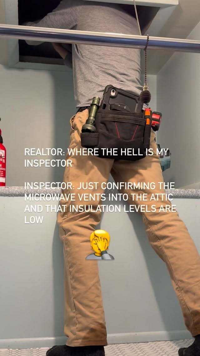 Tale as old as time 🧐 🏠
Any other realtors out there just wait for the moment when they hear how low the insulation is and that it’s recommended to improve it?? 🕵️♂️
Honestly, I love seeing inspectors do their work! I learn so much every time and I never hesitate to ask questions.
Disclaimer: This house had acceptable insulation and the vents did successfully exit the structure (huge win)