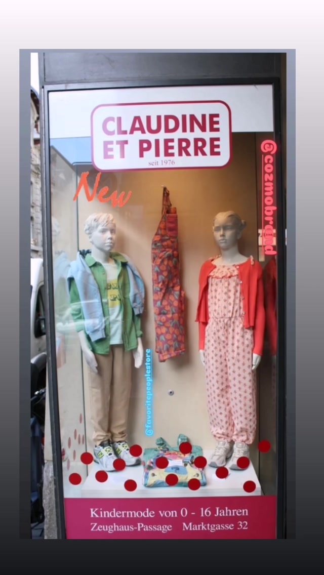 New window with new collection from Cozmo and Favorite People 💐😍 😊
#bern #berncity #shoplocal #coolkids #cozmobrand