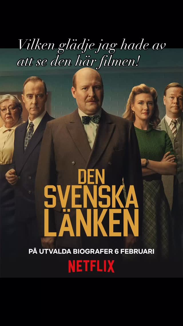 Detta är dagens kulturtips!
Såg den här filmen ikväll och både skrattade och grät en skvätt.
Filmen utspelar sig i 1940-talets Sverige under brinnande krig och handlar om den sanna berättelsen om byråkraten Gösta Engzell som arbetade på Utrikesdepartementet och som tillsammans med sina kollegor lyckades rädda ett stort antal norska och danska judar från nazisterna.
Otroligt fina skådespelare insatser! @henrikdorsin gör en kanon roll!
Men det är många man minns när eftertexterna rullar, inte minst @scenochfilm egen @simnor ! 👏🏽
Det är som det sas på det filmpolitiska toppmötet på Göteborg Filmfestival - det är då sannerligen inte bristen på begåvning och talang i den svenska film- och tv världen som utgör hindret för möjliga framgångar.
Snarare bristen på resurser och insikten om vad som krävs för att att nå framgång.
Själv skulle jag säga villigheten och modet att satsa på våra svenska manusförfattare, regissörer och skådespelare.
Lita på kulturskaparnas kraft!
🎥 🍿
#densvenskalänken #theswedishconnection #netflix