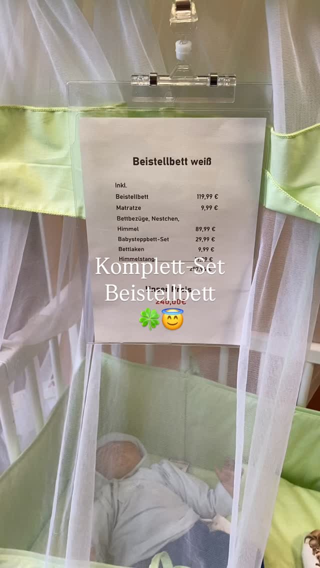 💚 Alles bereit fürs Baby – mit nur einem Kauf! 💚👶
Unser Beistellbett-Komplettset lässt keine Wünsche offen:
🛏️ Beistellbett (weiß)
🧸 Matratze
🛌 Bettwäsche, Nestchen & Bettlaken
☁️ Himmel inkl. Stange
🤍 Babysteppbett-Set
✨ Alles inklusive – zum Vorteilspreis von nur 240 €
(Statt einzeln fast 300 €)
Perfekt für einen sicheren, gemütlichen Start ins Leben 💫
📍 Jetzt bei uns im Geschäft – solange der Vorrat reicht!
Schreibt mich gern an über WhatsApp und reserviert euch das tolle Stück: 034026621370
#babyhausdessau #elternzeitschönstezeit #erstausstattungfürsbaby #elternzeitverlängern #familytime❤️