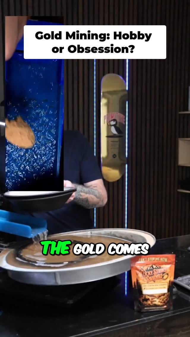 Gold Panning Adventures live with the boss sluice