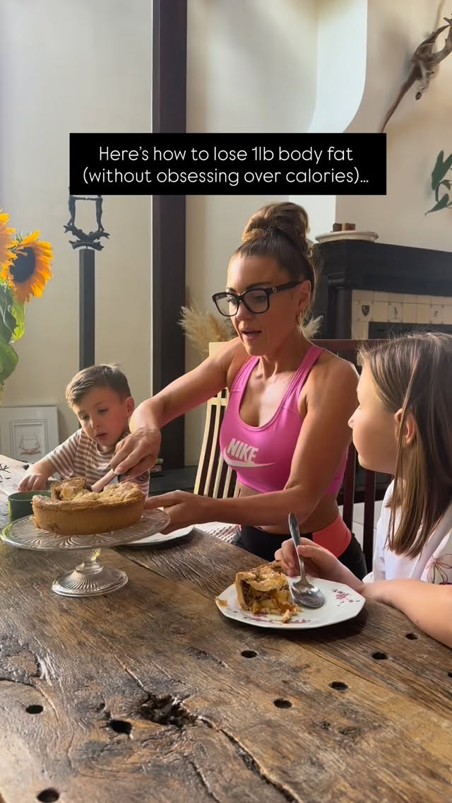 Fat loss for mums doesn’t always mean tracking everything and being perfect every day (phew 😮💨!)
No one deserves to live on a diet, just be mindful of the facts.
1lb of body fat = 3500 calories
You COULD aim for a 500 calorie deficit everyday…
So 7 days of having 500 calories LESS each day…
Means you’d lose 1lb body fat a week
(7x500 = 3500)
BUT
Motherhood isn’t predictable: Sleep is broken: Meals get rushed: We get tired or hormonal and overeat… then what?
You’re no longer in the calorie deficit, & you don’t lose the 1lb that week. You feel like you’ve failed... and want to throw in the towel. 🥴
(I totally respect you if you can stick to it 👏)
So many of you have lost body fat by taking my advice here👇
These tips mean your calorie consumption will be LESS - leaving you in a deficit over time, without number crunching 🙌
1️⃣ Eat more protein�Keeps you fuller, reduces snacking by a LOT!
2️⃣ Slightly reduce portions�No restriction — just a little less than before.
3️⃣ Reduce refined sugar & ultra-processed snacks�Often high in calorie + don’t satisfy
Spike energy → crash → cue the mum munchies.
4️⃣ Swap one daily habit�One of my mums realised nightly wine + chocolate was adding +700 extra calories. I said to swap to a spritzer or low cal drink + a snack swap. Her body fat shredded alongside the workouts 🙌
5️⃣ Watch the sneaky calories�Sauces. Kids’ leftovers. Mindless munching. Alcohol. Coffee shop coffees that can hit 500 calories without noticing 👀
➡️ I never say to strive for PERFECTION, because in my experience, real mumlife doesn’t allow that 💁♀️….
💖 SAVE this and make a start on some small choices alongside my exercise 💪
💛Inside my app programs I support you with workouts, guidance, accountability and am on hand in your private inbox 📥
.
🧡My online website recipes are a game changer + my ‘Kate’s Kitchen’ recipe books can save you too (search on Amazon!) 🙌
Let’s make it happen!
#katesmumfitclub #legsbumsandbubbas #motherhoodjourney #wellbalanceddiet #weightlosstips