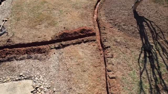 Take flight around this drainage project with us! Little French drain system, couple @ndsdrainage catch basins, downspouts, all discharging on a 6” smooth core discharge line. #atlantadrainageprofessionals #atlanta #atldrainpros #atlantadrainagecompanies #frenchdraininstalleratlanta @atldrainpros