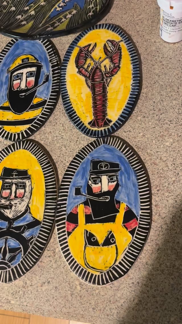 Our off season break is pure studio time 👍 check out some new pieces by Wendy headed into the kiln soon.