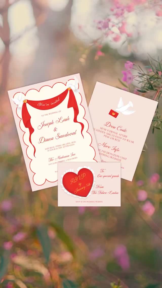 Happy Valentine's Day 💘
(p.s. happy wedding day to D&J 😍💍)
#weddinginvitations #ValentinesDay #2026weddings #weddinginspo #stationerydesign