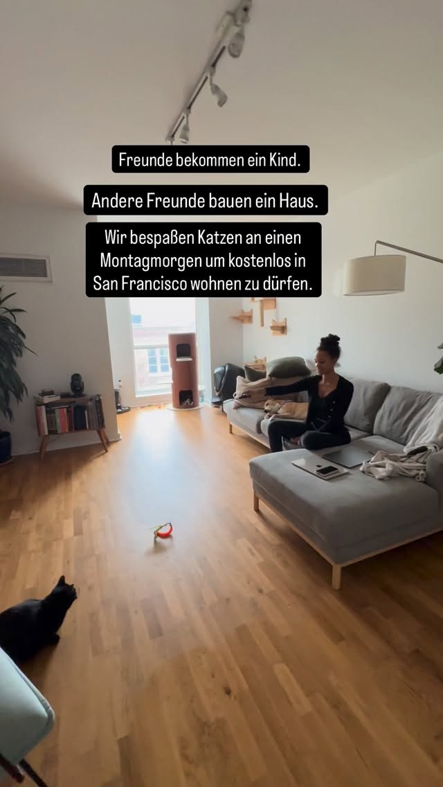 Freunde bekommen Kinder, andere bauen ein Haus. Eltern werden älter, Geschwister machen Abschlüsse - und wir bereisen ü30 die USA, sitzen in einem random zu Hause und passen auf Vierbeiner auf, um Kosten zu sparen🐈♥️
Ehrlich gesagt, können wir uns im Moment nichts besseres vorstellen🙈
Habt ihr schon mal eine Haustiersit gemacht?
#weltreise #travelblog #reiseblogger