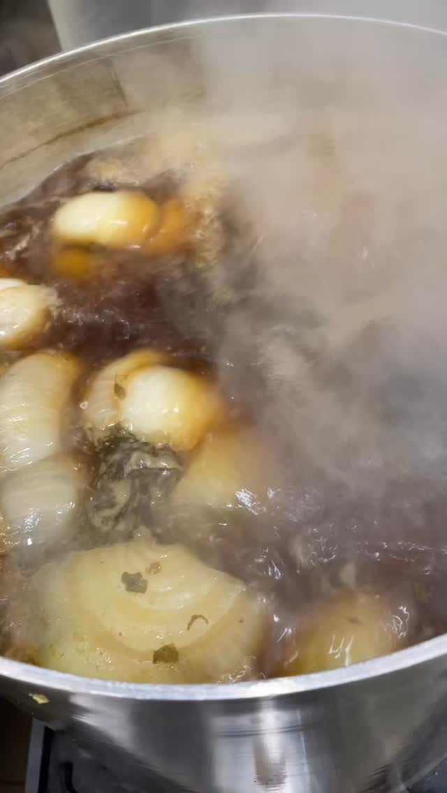 Last week you all enjoyed the reel I posted of my beef stock reducing, so I figured I would do it again this week. Beef stock in one pot for albondigas (Mexican meatball) soup, and next to it vegetarian corn chowder…