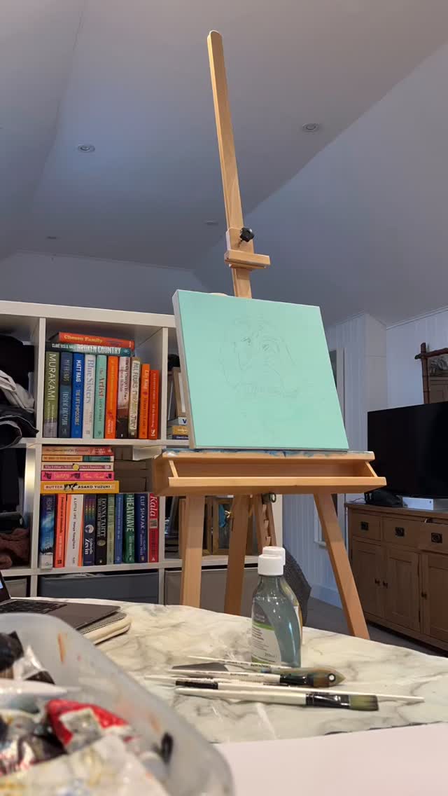 Started a new painting of Bramble 🐾 Probably one more session on it and it will be finished ✨
#oilpainting #petportrait #puppy #canvaspainting #artist