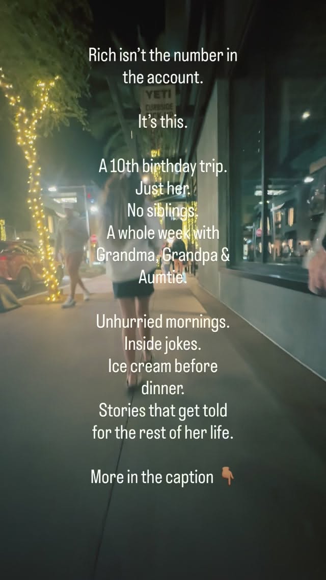 This is the payoff.
This is why money matters.
Not for things —
but for time.
For presence.
For moments that stitch you together forever.
Can money buy happiness?
Maybe not.
But it can buy the space
for memories that become part of who she is.
And those…
are priceless.
This is what building a life (not just a business) is for.
If you’re ready to start living the life you actually dream about —
UGT is where it begins.
Join the waitlist to get your invite. 🤍