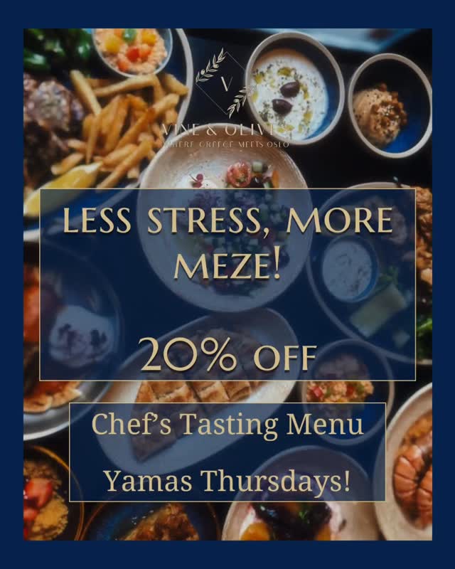 Who would you bring for a Yamas Thursday? Tag a friend you want to bring🤗
Yamas Tasting Thursdays 🇬🇷
20% off the tasting menu
Reserve your table www.vineolives.com
#vineandolives #whergreecemeetsoslo #yamas #thursdayplans #restaurantoslo bookatable