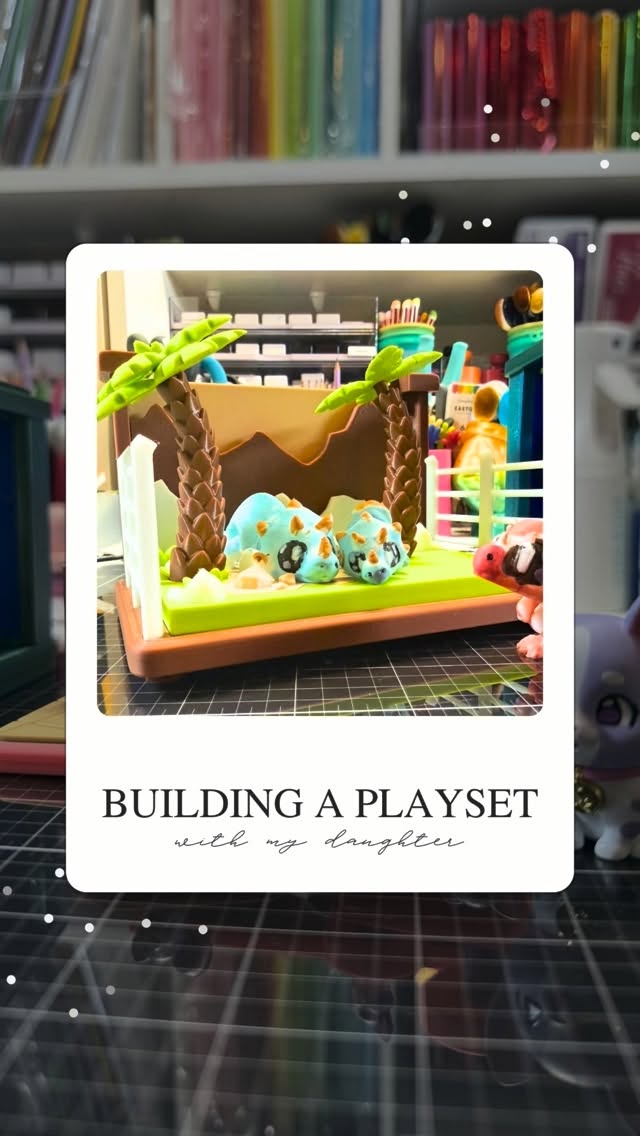 My daughter is obsessed with animals, so I have been creating playsets for her. We assembled this dino set together and she painted the Dino fidgets to go with it. 🦖 🦕 🎨
Stick around to the end to see what enclosures she has already. What animal setup should we create next?
#3dprinted #momlife #3dprinting #craftymom #bambuprinterp2s @3dgob
