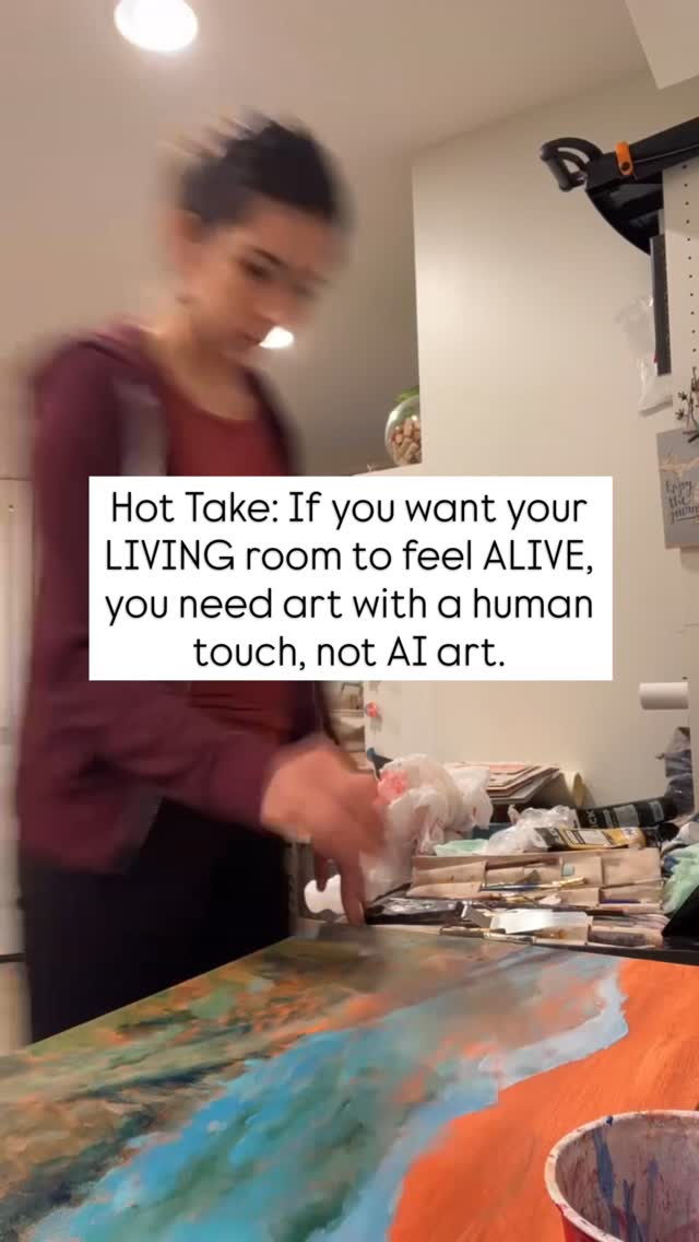 👉It’s never been more important to invest in things that make us HUMAN.
💕We all carry pain, happiness and a whole range of emotion that artists express so freely. That’s what’s beautiful and what connects us all.
✨And you’ll feel the difference when you bring handmade art into your home that is chock full of that genuine, raw emotion!
💕Comment if you agree!
#handmadeartistry #buyfromlocalartists #handmadehomedecor #noaiart #antiai