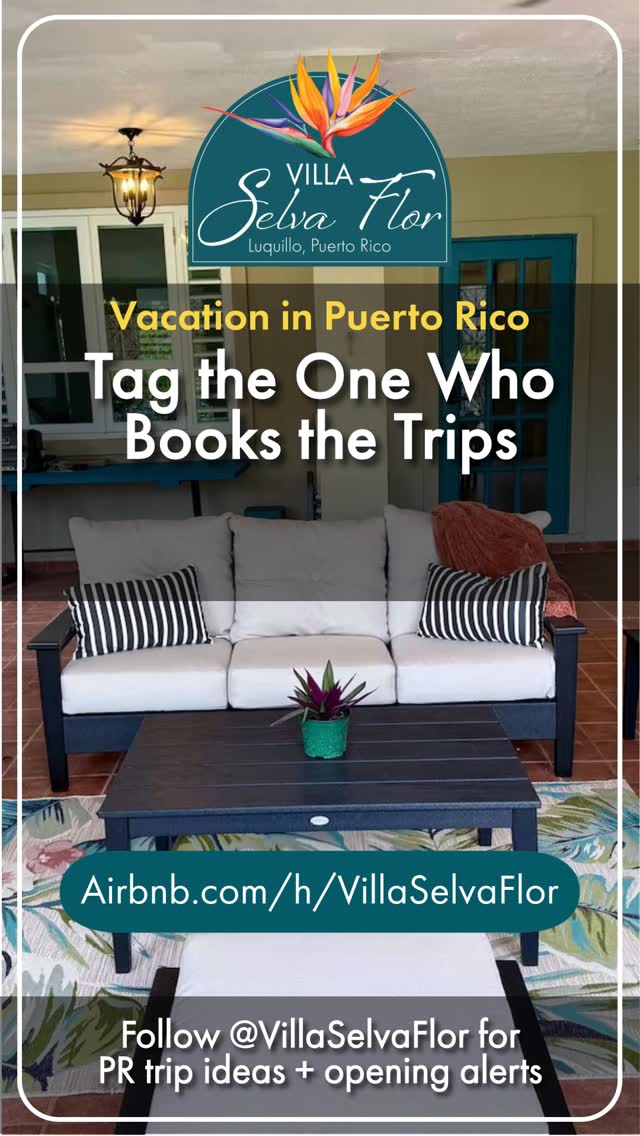 Tag the one who books the trips 👀
Spring break, but the whole group actually fits.
No couches. No "who’s sharing?" drama.
📍 Luquillo, Puerto Rico | Top 1% of homes on Airbnb ⭐
Plan your escape → airbnb.com/h/villaselvaflor
#PuertoRico #PuertoRicoTravel #SpringBreak #GroupTripEnergy #IslandEscape #VillaSelvaFlor