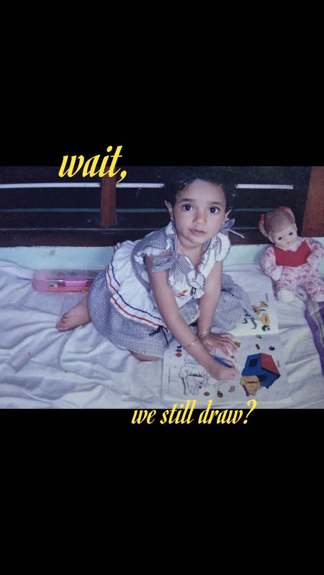 recently a friend asked me how i keep going on.
with all the roadblocks, with all the struggles.
and a blanket answer i gave to that was “i don’t know”
but i guess the honest truth is, i do it for this little kid.
who i’ve heard, used to obsessively sit and paint or write with colours all around me since the time i could hold a sketch pen in my hand.
i don’t really have memories of doing this as a 4 or 5 year old, but i have a WHOLE archive of all the gibberish i’ve written or drawings i’ve coloured in (my dad scanned everything with dates) - and seeing that makes me believe in everything i’m trying to do.
here’s to keeping your childhood dreams alive ❣️
what’s something you enjoy doing since a kid? tell meeee 🍃
.
{ illustration art, visual designer, book illustrator }
#fypシ #foryoupage #illustrations #explorepage✨