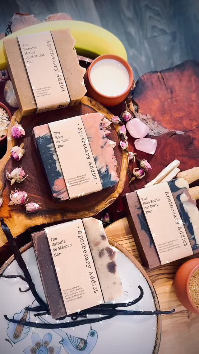❄️🌿 Tail End of Winter Collection 🌿❄️
✨ ANNOUNCING a seasonal quartet of warm, grounding, and quietly indulgent bathing rituals by @apothecary.addict. ✨
As winter softens and the light slowly returns, these compositions honor the season’s final stillness — where woods, resins, cream, and gentle sweetness converge.
▲ △ ▴
Each bar is naturally infused, blended, and scented from real botanical materials —
never synthetic fragrance.
No imitation.
No artificial accords.
Only the quiet depth, warmth, and complexity of the plants themselves. Scents unfold as nature intended: soft, nuanced, and alive.
✨ Featuring:
• 🌹🪵 Rose de Bois Premium Soap Bar:
A refined floral-wood ritual of sustainable rosewood, sandalwood, rose clay, and charcoal. Creamy, elegant, and grounding.
• 🪵💫 Palo Santo del Perú Premium Soap Bar:
Sacred wood and soft resins anchored by real palo santo and charcoal swirls. Meditative, warm, and quietly centering.
• 🤎🌿 Vainilla de México Premium Soap Bar:
Real Veracruz vanilla beans infused into a luxuriously creamy base. Soft, complex, and deeply comforting.
• 🍌🌾 Banana Honey Goat N’ Oat Premium Soap Bar:
Real banana purée, raw honey, goat’s milk, and soothing oats. Silky, nourishing, and gently indulgent.
△ Crafted exclusively with pure essential oils, botanical infusions, natural clays, and real plant materials — faithful to their true aromatic character.
▲ Seasonal Offering
Enjoy 10% off through the end of February
Use code: WINTERSEND10
▲ 🌿 🪵 🍌
#ApothecaryAddict
#ArtisanSoap
#BotanicalSkincare
