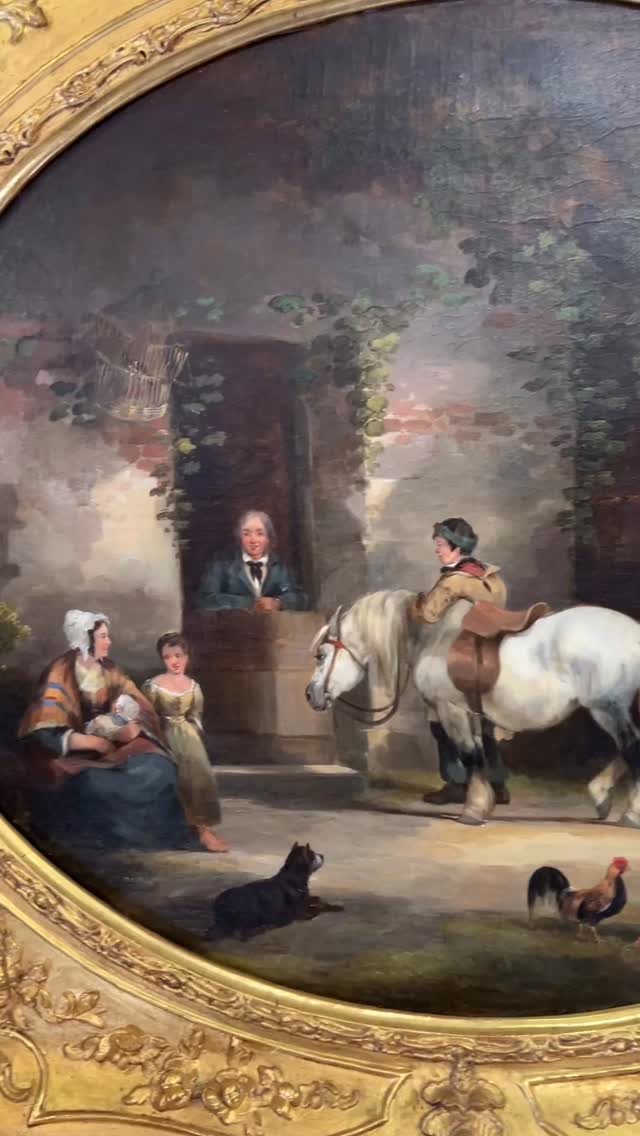 1855 Antique American Oil Painting ✨
Edmund Aylburton Willis (1808–1899)
Signed A. Van Willis, dated 1855
A charming mid-19th century genre scene depicting a mounted figure at a farmhouse doorway, complete with loyal dog and barnyard hens. Beautiful narrative detail and soft pastoral light throughout.
Presented in an impressive carved gilt oval frame that complements the period beautifully and adds wonderful presence and scale.
Sight size: approx. 24 x 29 inches.
A warm, decorative, and historically rich 19th-century work — equally at home in a traditional or layered interior.
Available.
DM for details.
buyers):
#19thcenturyart
#americanart
#americanpainting
#antiquepainting
#antiqueoilpainting
fineartdealer
artdealer
equestrianart
farmhousestyle
periodinteriors
traditionalhome
giltframe
interiordesigninspiration
collectedhome
artcollectors
vintagefinds
antiqueshop
martineboreantiques
westvancouve