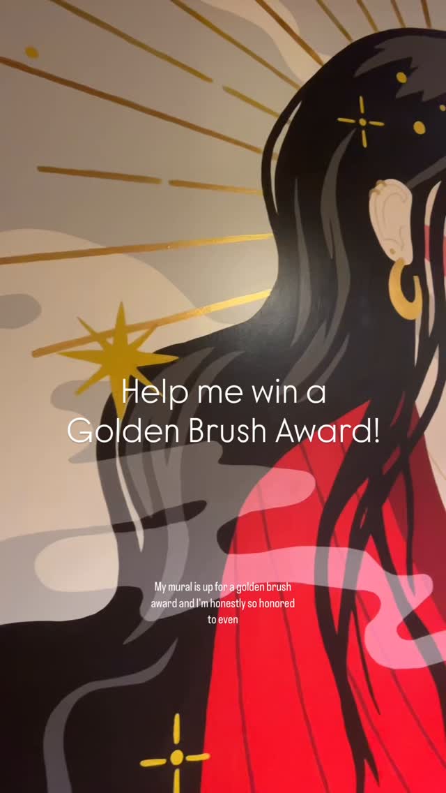 Help me win a Golden Brush Award 🏆
This mural painted for @noodlesbynina is in the “Vision to Reality” category and I’m really proud of how it came together!
Voting is super quick and easy and it would mean the world to me if you helped me out!
Click the lnk in bio → scroll to the bottom (I’m the last one) → click the thumbs up 👍
Thank you so much for your support and making my dream of being a muralist a reality!
#vote #muralartist #artcompetition #supportartists #publicart