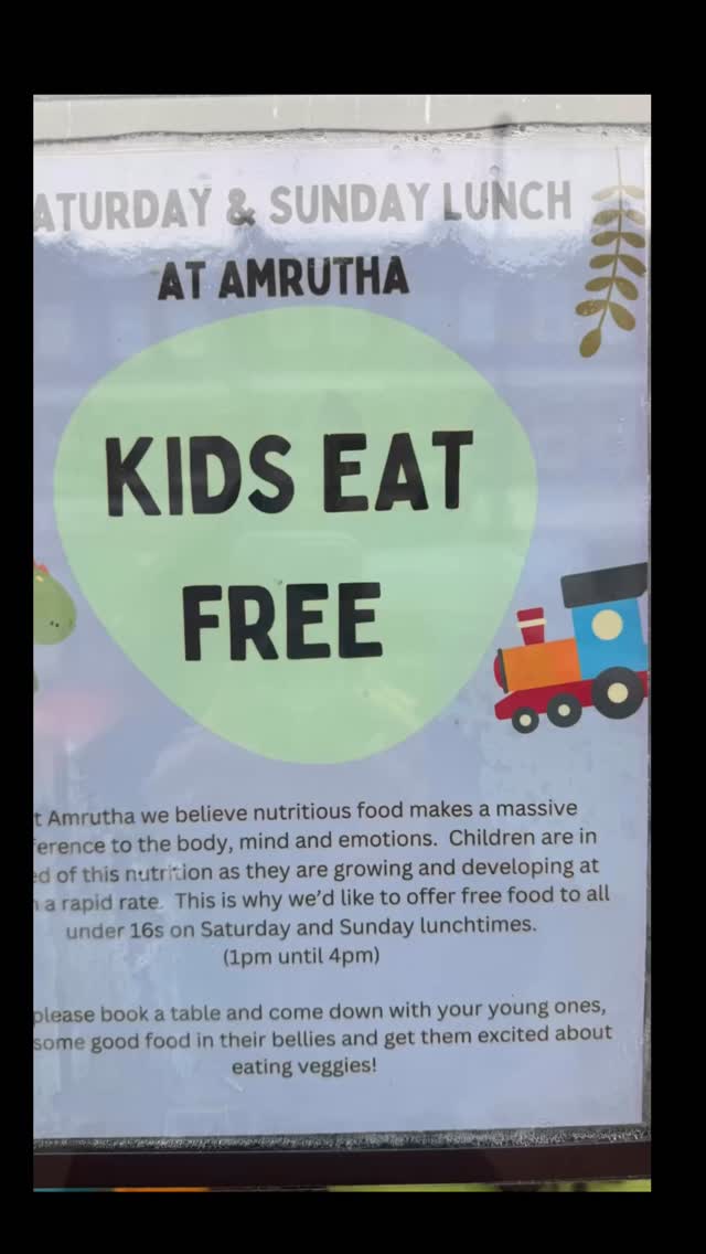 Amrutha another amazing community hearted business in the Lewisham Community. This beautiful, tasty vegan/ vegetarian restaurant has become a beloved part of Honor Oak an beyond.
It’s half term raining and they are offering free meals to children and on Fridays to over 60 year olds 🫶🏼⭐️🤩
💚 Serving the community through food
💚FairTrade
💚Breast Feeding Friendly
💚Vegan/Veg restaurant
💚Sugar Smart
💚Refill
#lovelewisham #lewisham @amruthauk